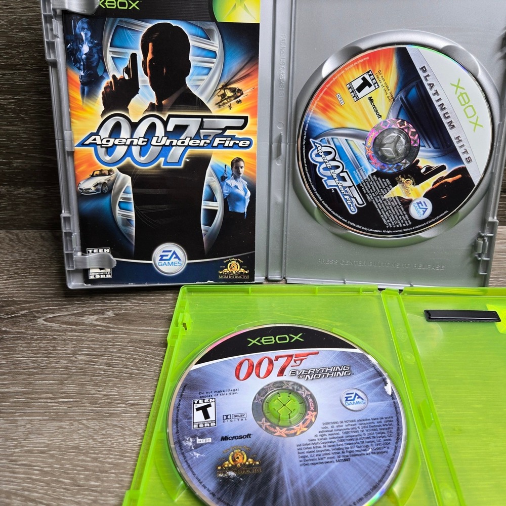 Xbox 007 Lot  Agent Under Fire CIB  + Everything or Nothing OG Xbox James Bond